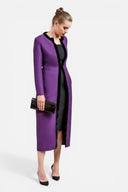 manteau long finition en velours
