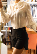 Short en laine, short noir