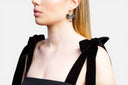 robe noire bretelles velours