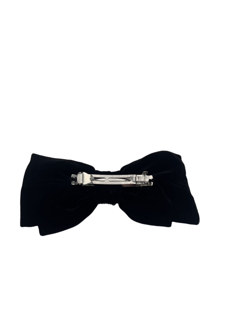 Barrette Double Nœud  pour cheveux En Velours De Soie