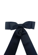 Barrette noeud cheveux satin, barrette Double Noeud Noir En Satin