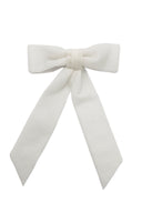 Barrette pour cheveux en velours, barrette noeud blanc