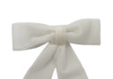Barrette pour cheveux en velours, barrette noeud blanc