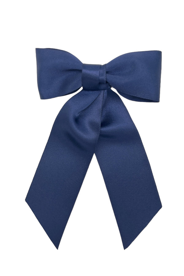 Barrette pour cheveux en satin, barrette bleue