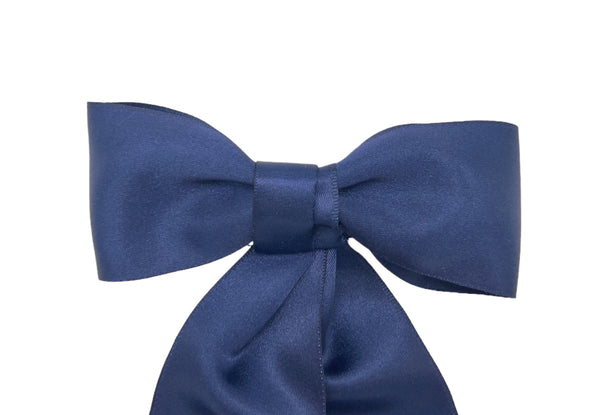 Barrette pour cheveux en satin, barrette bleue