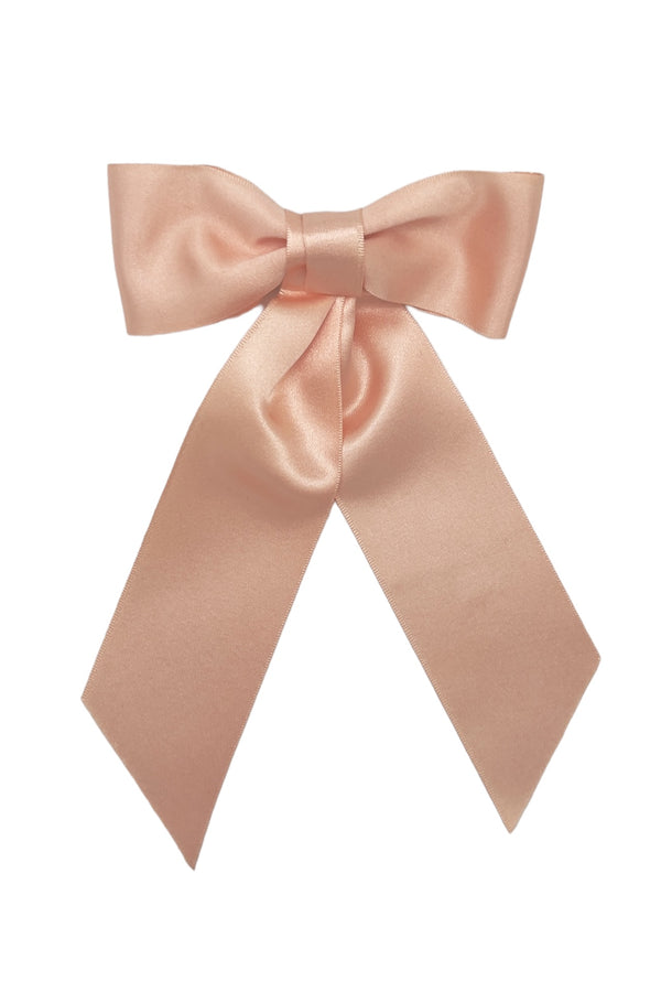 Barrette pour cheveux en satin, barrette noeud rose