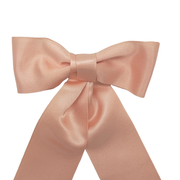 Barrette pour cheveux en satin, barrette noeud rose
