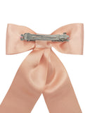 Barrette pour cheveux en satin, barrette noeud rose