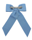 Barrette pour cheveux en gros grain, barrette noeud bleu