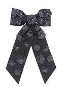 barrette noeud cheveux fleurie