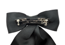 barrette pour cheveux en satin noir arrière