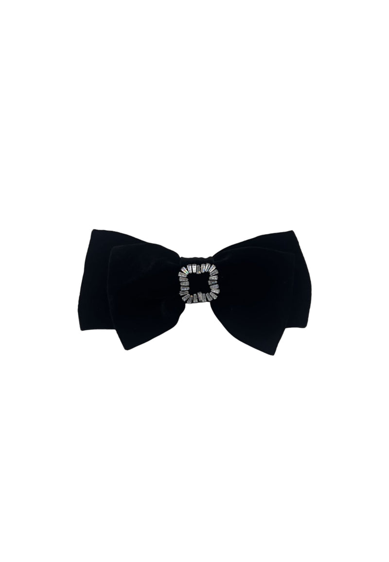 Barrette CHEVEUX  Double Nœud  pour cheveux En Velours De Soie