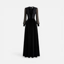 Robe En Velours Noeuds