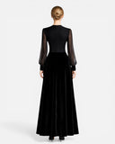 Robe En Velours Noeuds