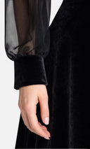 Robe En Velours Noeuds