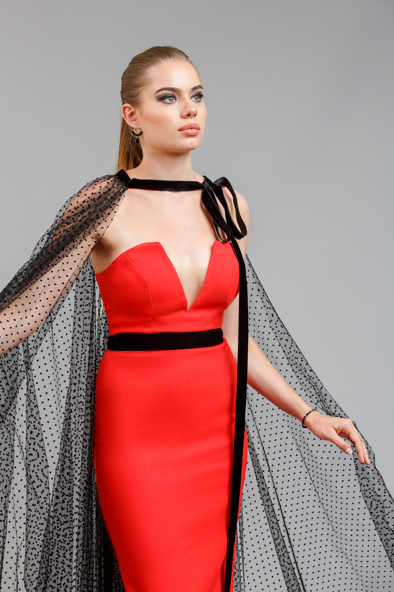 robe rouge bustier