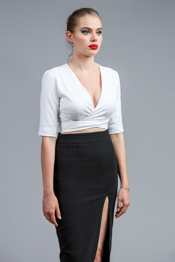 Jupe taille haute chic 