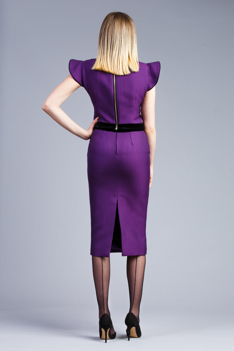 Jupe crayon en laine 