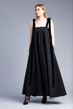 Robe ample brettelles en velours 