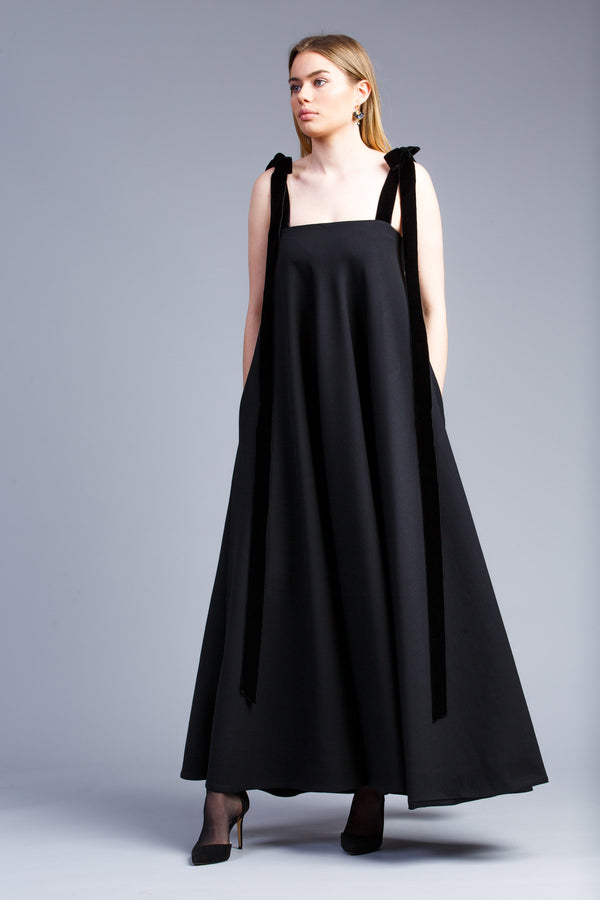 Robe ample brettelles en velours 