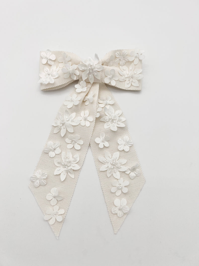 BARRETTE NOEUD FLEURS