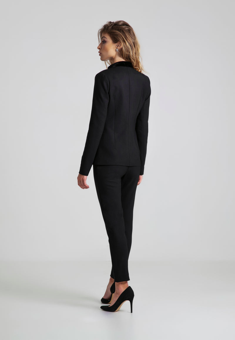 veste noire veste en laine velours