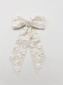 noeud cheveux mariage blanche 