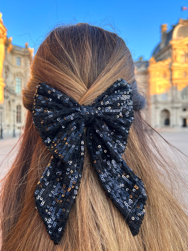 Barrette Brillante Noir