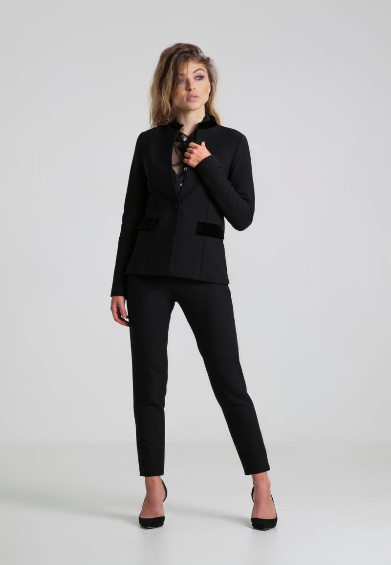Veste en laine veste velours veste noire 