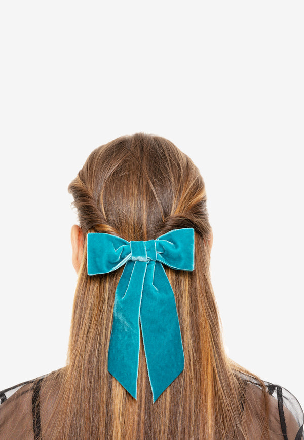 Barrette Noeud En Velours GM - ANI ARPÉ