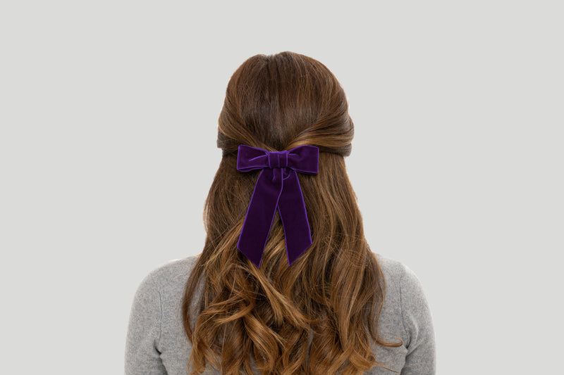 Barrette Noeud En Velours PM - ANI ARPÉ