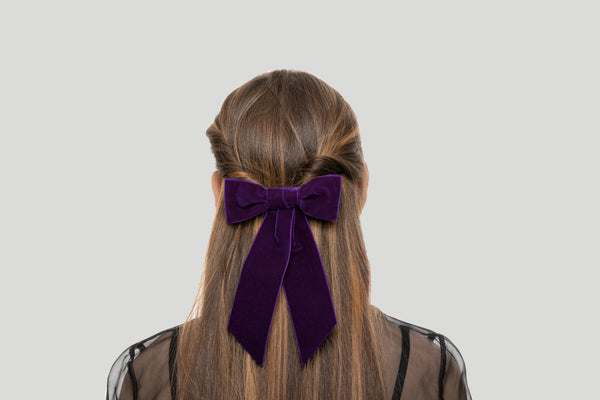 Barrette Noeud En Velours GM - ANI ARPÉ